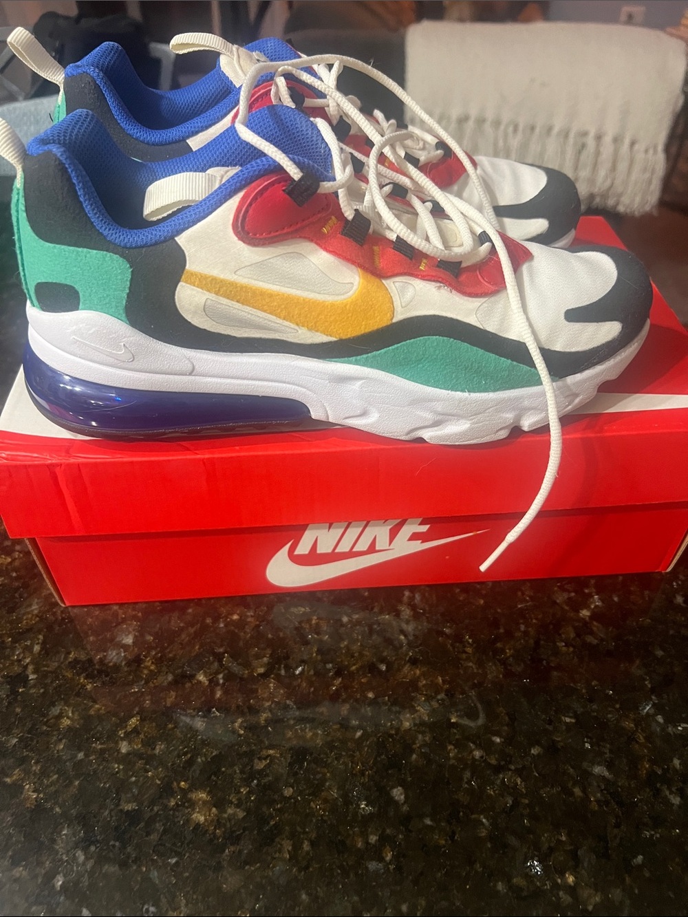 Nike React Kids Colorblock Sneakers - Green, Yellow, Red, Blue, Black, White - Picture 2 of 9